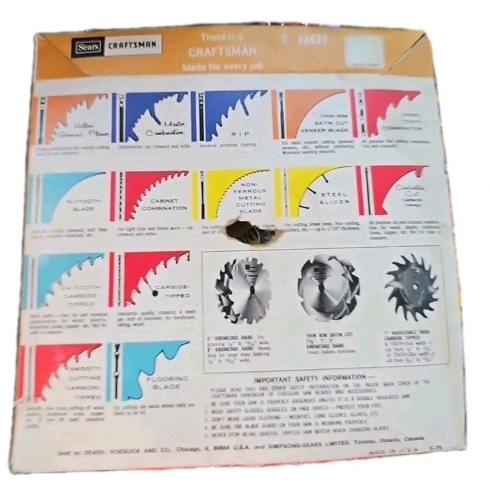 CRAFTSMAN‎ Kromedge Chrome Nickel Moly steel Saw Blade 7 1/4